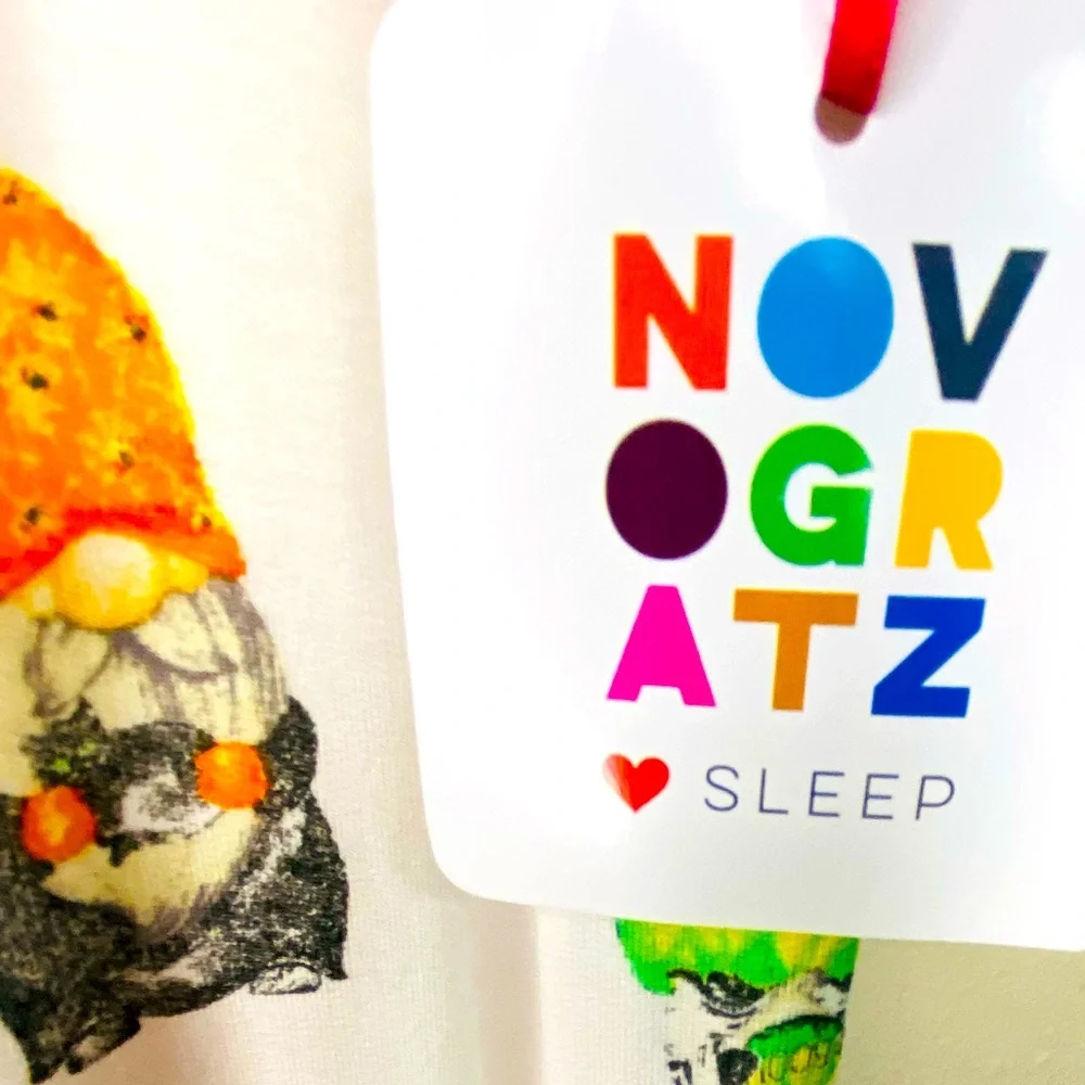 NOVOGRATZ Halloween Gnome Pajama Lounge Pants Joggers Women’s Size M - Picture 6 of 6